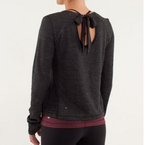 Lululemon Athletica Black Sweater with Bow Detail